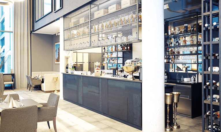 Moderne Einrichtung einer Bar