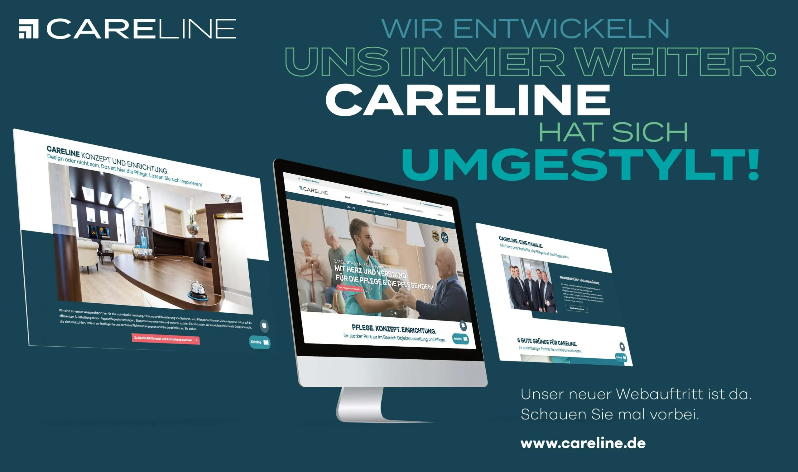 Wir entwickeln uns immer weiter: CARELINE hat sich umgestylt!